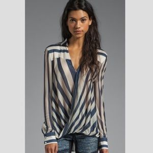 10 Crosby Derek Lam Draped Stripe Blouse $225